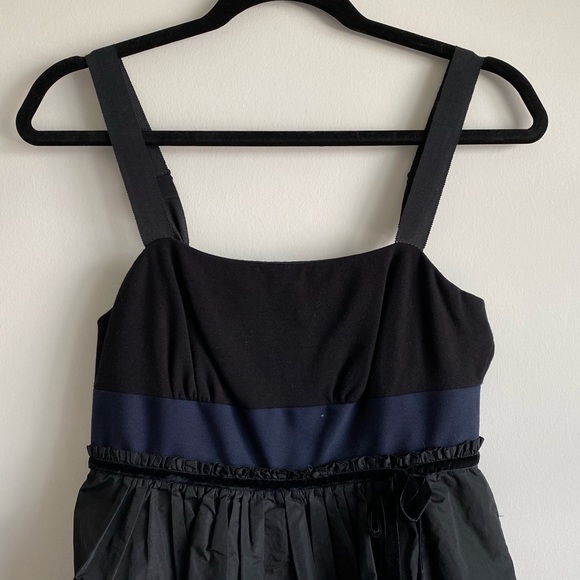 BCBG MAXAZRIA Blue & Black Lace Tank Dress - Picture 3 of 6